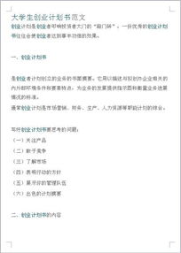 創(chuàng)業(yè)創(chuàng)新計(jì)劃書(大學(xué)生版)