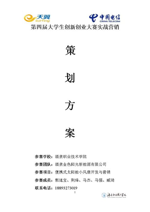 創(chuàng)新創(chuàng)業(yè)策劃案模版