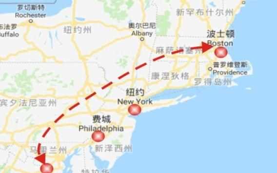 美國東部有哪些城市,美國東岸有哪些城市