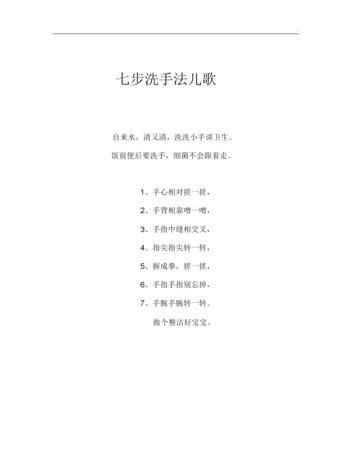 七步洗手法步驟口訣是什么?