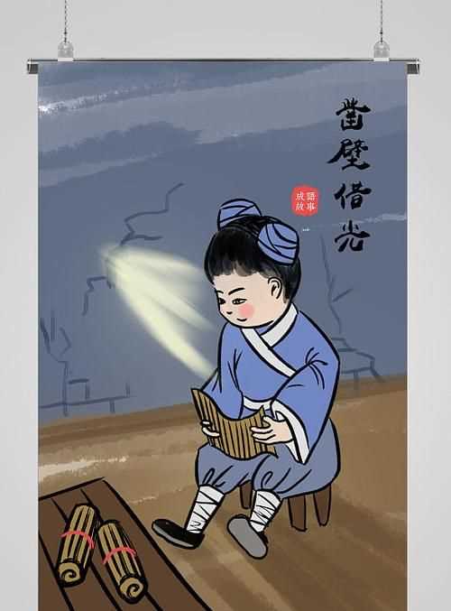 匡衡鑿壁借光的故事30字
