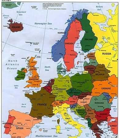 歐洲主要有哪些國(guó)家?guī)讉€(gè)