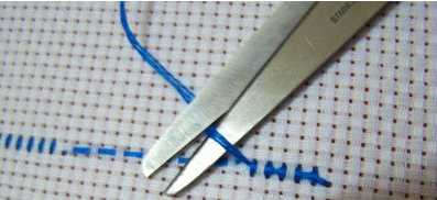 十字繡正確起針,十字繡怎么起針 初學(xué)者圖11