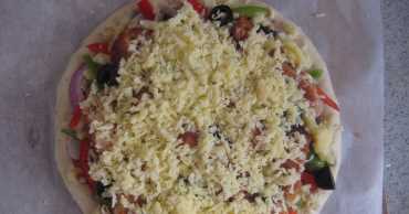 家庭烤箱烤披薩的做法,烤披薩的做法烤箱溫度圖21