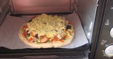 家庭烤箱烤披薩的做法,烤披薩的做法烤箱溫度圖22