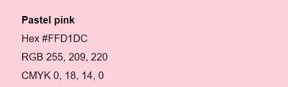 粉色分類，粉色分類及顏色示意圖？圖9