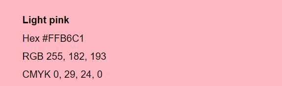 粉色分類，粉色分類及顏色示意圖？圖11