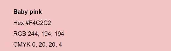 粉色分類，粉色分類及顏色示意圖？圖15