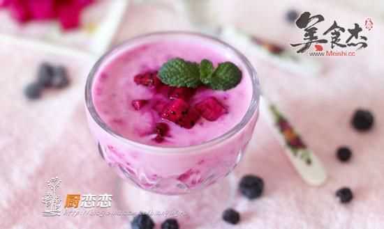 火龍果酸奶面膜做法