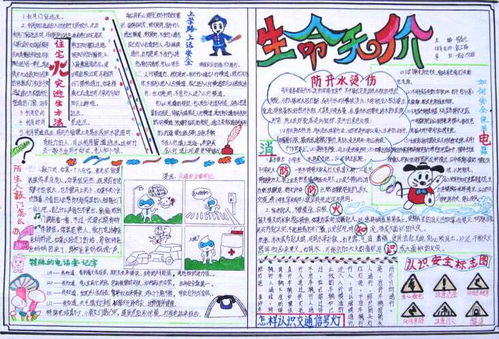 自救自護(hù)安全知識手抄報樣式新穎