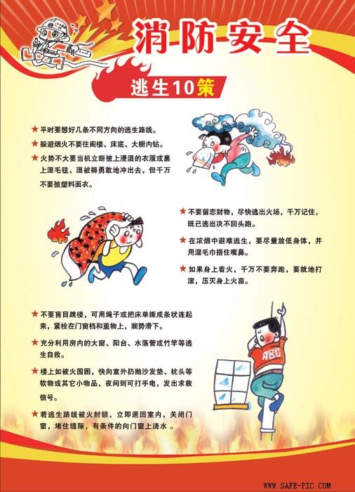 幼兒消防安全知識(shí)海報(bào)