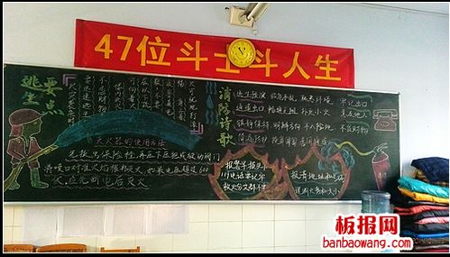 消防安全知識黑板報邊框