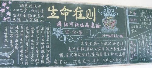 安全主題知識黑板報