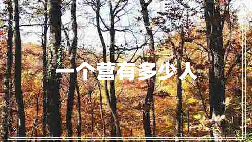 一個營有多少人