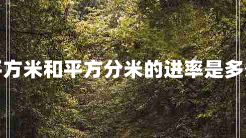 平方米和平方分米的進率是多少 平方米和平方分米的進率是多少
