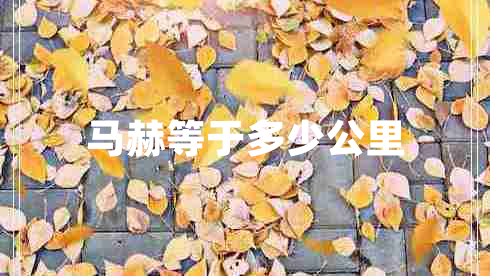 馬赫等于多少公里 馬赫等于多少公里