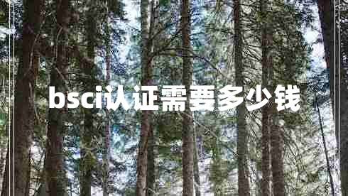 bsci認(rèn)證需要多少錢