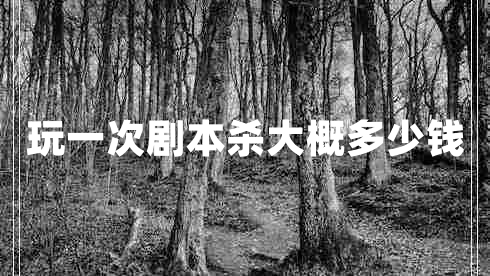 玩一次劇本殺大概多少錢
