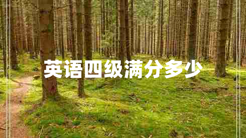 英語四級滿分多少