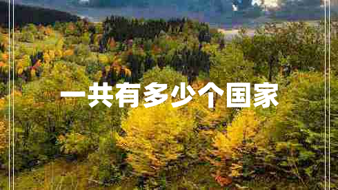 一共有多少個(gè)國(guó)家