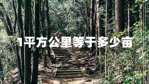 1平方公里等于多少畝 1平方公里等于多少畝