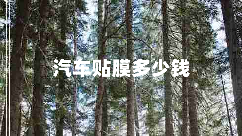 汽車貼膜多少錢(qián)