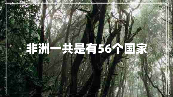 非洲一共是有56個國家