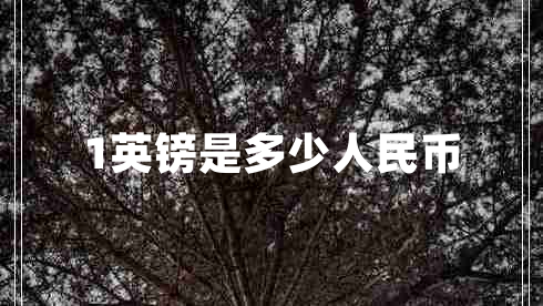 1英鎊是多少人民幣 1英鎊是多少人民幣