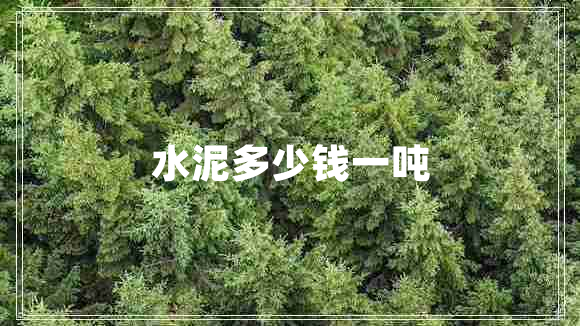 水泥多少錢一噸