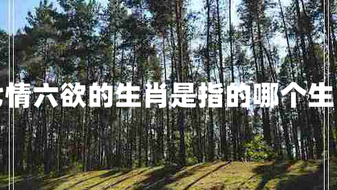 七情六欲的生肖是指的哪個生肖