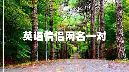 英語(yǔ)情侶網(wǎng)名一對(duì) 英語(yǔ)情侶網(wǎng)名一對(duì)