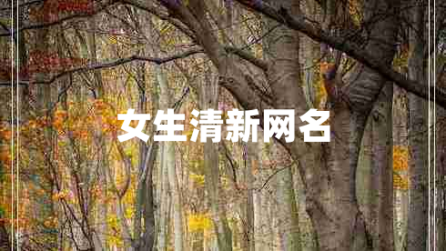 女生清新網(wǎng)名 女生清新網(wǎng)名