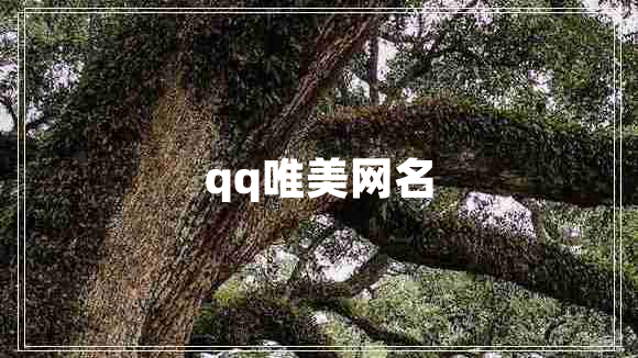qq唯美網(wǎng)名