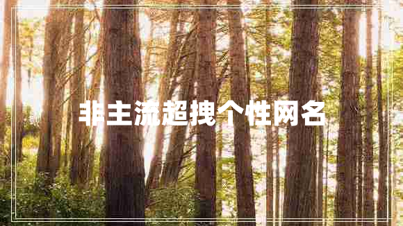 非主流超拽個性網(wǎng)名