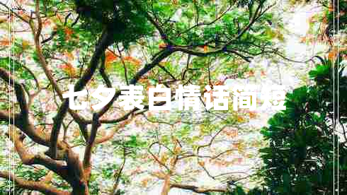 七夕表白情話簡(jiǎn)短