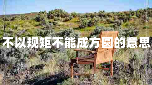 不以規(guī)矩不能成方圓的意思