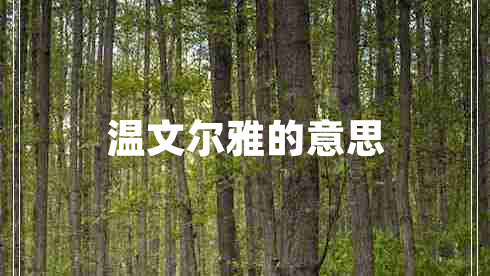 溫文爾雅的意思