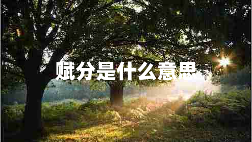 賦分是什么意思 賦分是什么意思