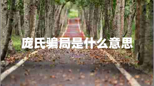 龐氏騙局是什么意思 龐氏騙局是什么意思