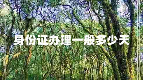 身份證辦理一般多少天