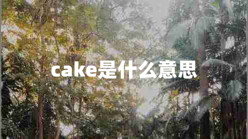 cake是什么意思 cake是什么意思