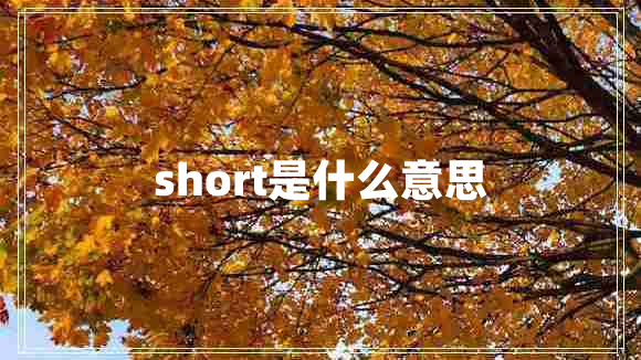 short是什么意思 short是什么意思