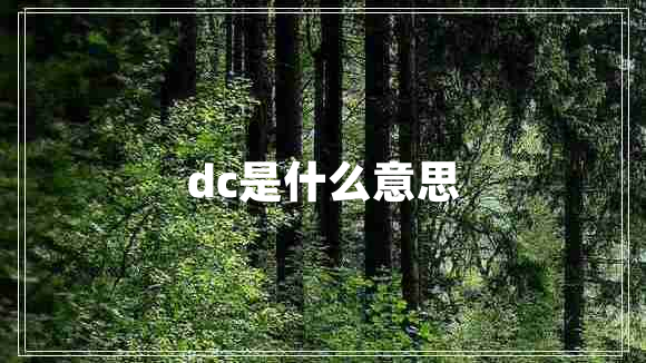 dc是什么意思