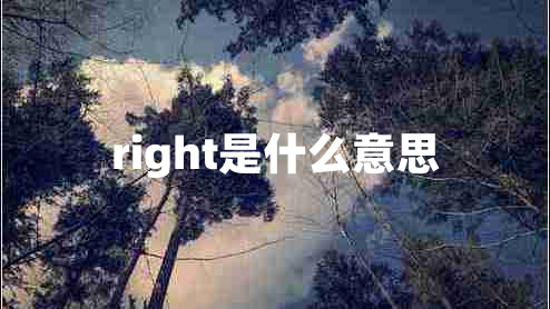 right是什么意思