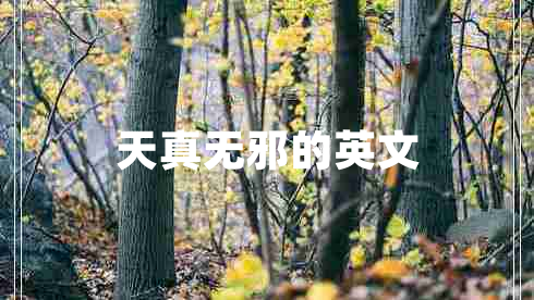 天真無邪的英文