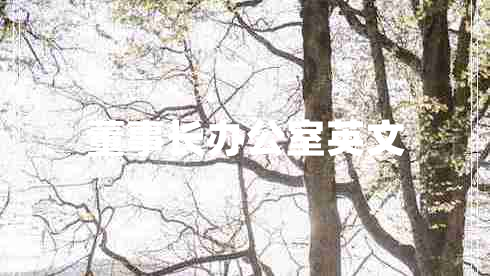 董事長辦公室英文