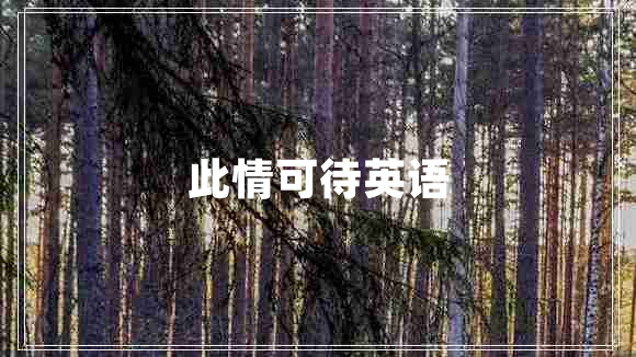此情可待英語