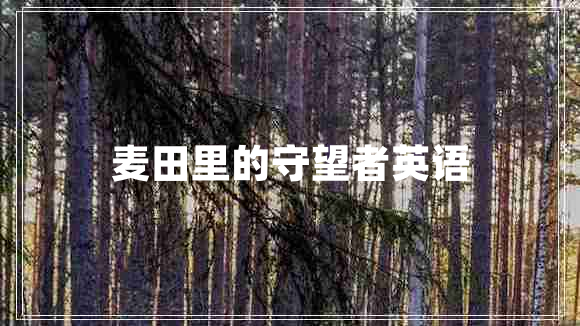 麥田里的守望者英語(yǔ)