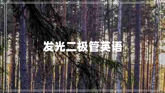 發(fā)光二極管英語(yǔ)