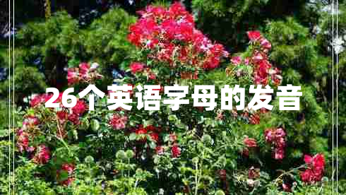 26個(gè)英語字母的發(fā)音